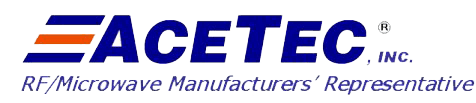 ACETEC | Southern California RF Microwave Manufacturers Rep | Product Line